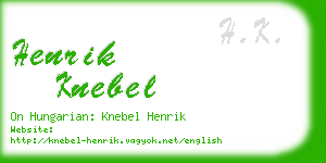 henrik knebel business card
